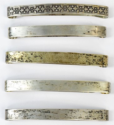 Lot 721 - ED LEVIN; four plain sterling silver hair...