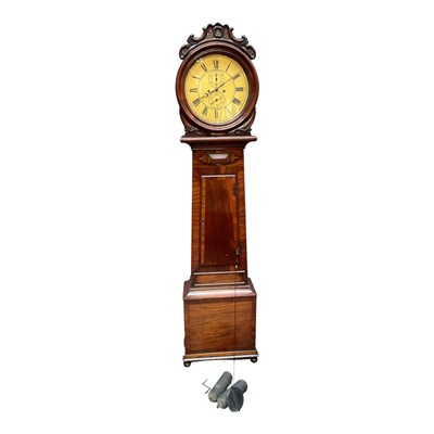 Lot 303 - A Victorian mahogany Scottish longcase clock,...