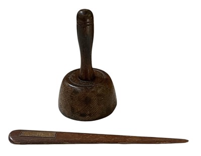 Lot 444 - An early 20th century turned wooden mallet...