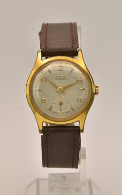 Lot 1697 - ORIS; a gentleman's vintage wristwatch, the...