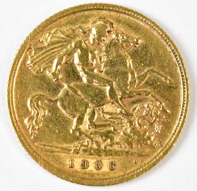 Lot 812 - An Edward VII half sovereign, 1906.