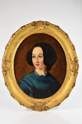 Lot 1527 - EARLY 20TH CENTURY; oil on board, portrait of...