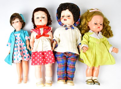 Lot 493 - Seven mid-20th century dolls, height of...