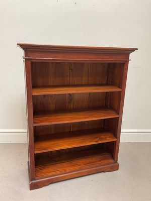 Lot 2132 - ANCIENT MARINER; a modern teak open bookcase,...