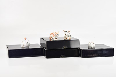 Lot 1252 - ROYAL CROWN DERBY; four boxed Collector's Club...