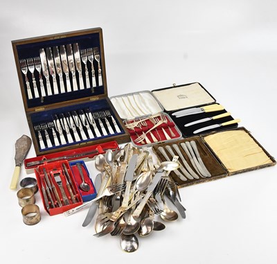 Lot 177 - A collection od silver plated cutlery...