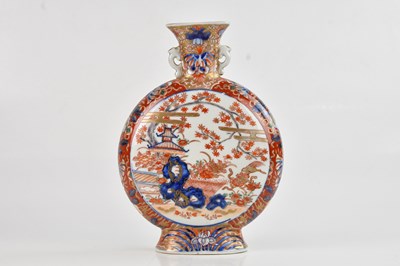 Lot 1084 - A Japanese Meiji period Imari decorated twin...