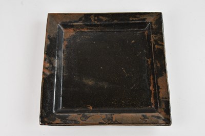 Lot 1050 - A Chinese ceramic footed square dish,...