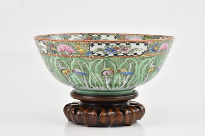 Lot 1078 - A Chinese Famille Verte butterfly bowl,...