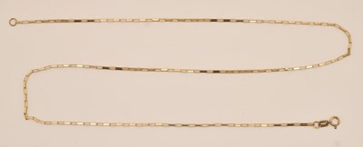 Lot 1427 - A 9ct yellow gold fine dainty box link...