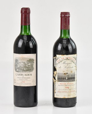 Lot 2501 - RED WINE; a bottle of Marquis de Lalande Saint-...