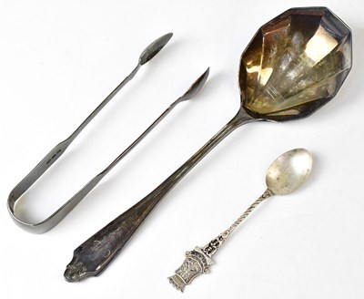 Lot 747 - A George V hallmarked silver spoon, with...