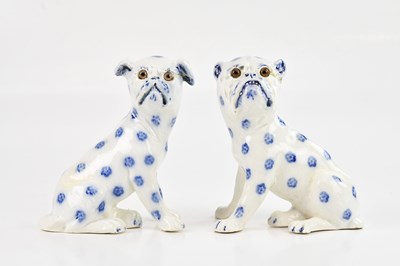 Lot 1306 - A pair of 19th century pearlware models of...