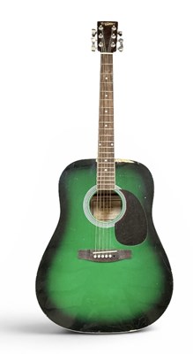 Lot 511 - HOHNER; a modern green painted six string...