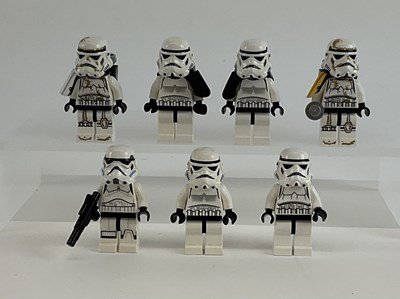 Lot 637 - LEGO; seven Lego Star Wars Stormtroopers...
