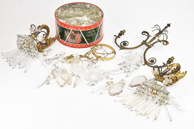 Lot 1439 - Two late 19th century ormolu and cut glass...