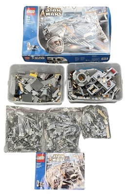 Lot 599 - LEGO; a Lego Star Wars Millennium Falcon, no....