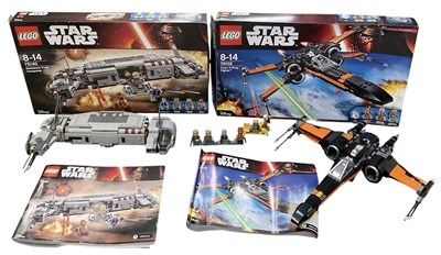 Lot 604 - LEGO; two Lego Star Wars sets comprising a...