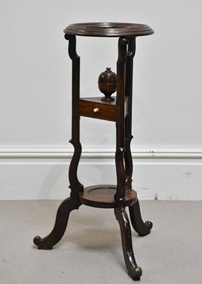 Lot 2057 - A 19th century style mahogany wig stand on...