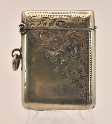 Lot 1189 - An Edward VII hallmarked silver vesta case,...