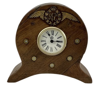 Lot 464 - An early 20th century trench art mantel...