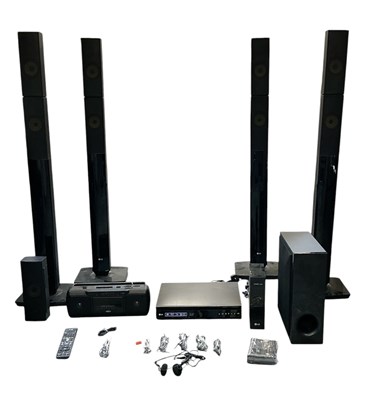 Lot 505 - LG; a modern hi-fi system, including 3D...
