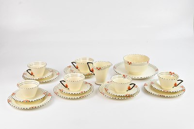 Lot 1383 - BURLEIGH WARE; an Art Deco part tea service.