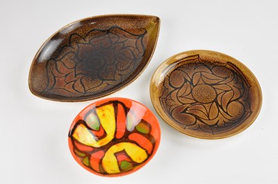 Lot 1419 - POOLE POTTERY; a conical 'Delphis' pattern...