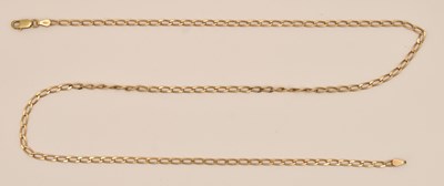 Lot 1393 - A 9ct yellow gold fine dainty flat link...