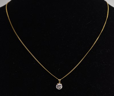 Lot 1419 - An 18ct yellow gold fine dainty link necklace...