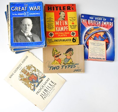 Lot 659 - A quantity of ephemera relating to WWI and...