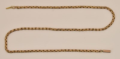 Lot 1395 - A 9ct rose gold necklace with box clasp,...