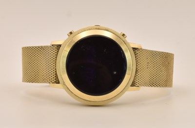 Lot 1683 - SOLIDEV; a boxed electronic timepiece LED gold...