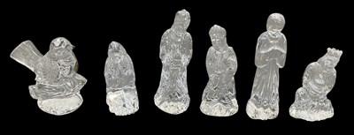 Lot 718 - WATERFORD; six assorted carved crystal glass...