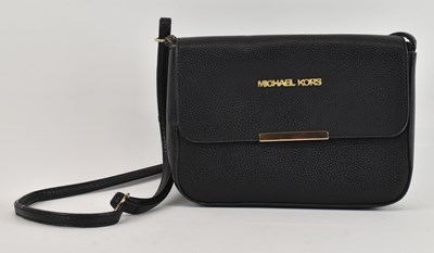 Lot 568 - MICHAEL KORS; a black leather lady's shoulder...