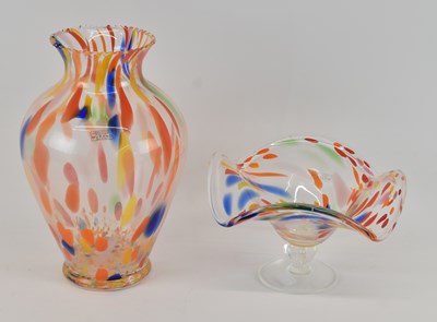 Lot 727 - MURANO; a 1970s clear and coloured art glass...