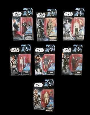Lot 630 - STAR WARS; seven boxed Star Wars action...
