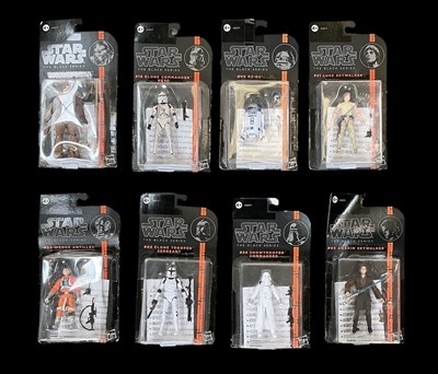 Lot 631 - STAR WARS; eight boxed action figures from The...