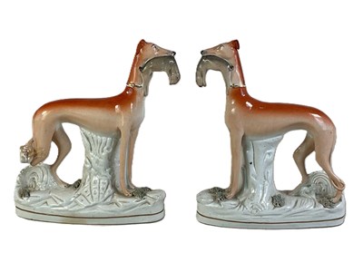 Lot 330 - A pair of 19th century Staffordshire...