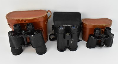 Lot 485 - Three pairs of binoculars comprising Barr &...