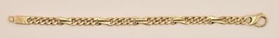 Lot 1496 - An Italian 9ct yellow gold bar and chain link...