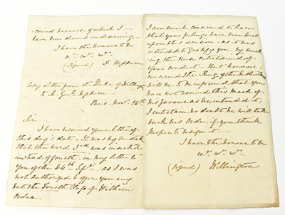 Lot 546 - A copy letter from Major General M. G. Hepburn...