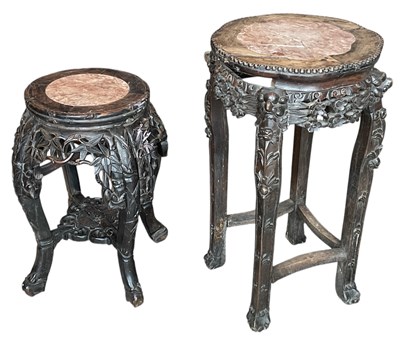 Lot 57 - A late 19th/early 20th century Chinese carved...