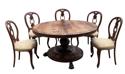 Lot 11 - A good late 19th century rosewood circular...