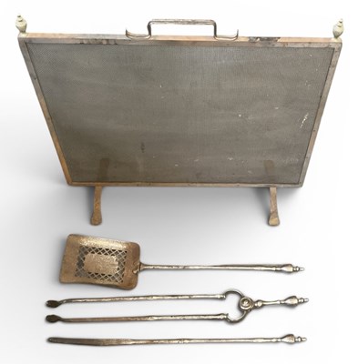 Lot 589 - An early 20th century silvered three piece...