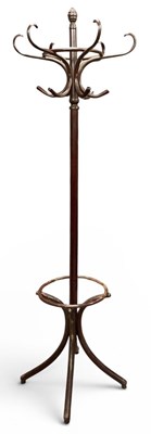 Lot 89 - An early 20th century bentwood coat and hat...