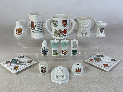 Lot 280 - W H GOSS; a quantity of crested china with...