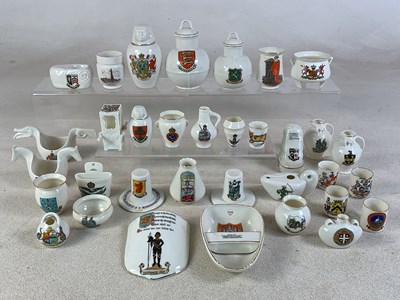 Lot 281 - W H GOSS; a quantity of crested china with...