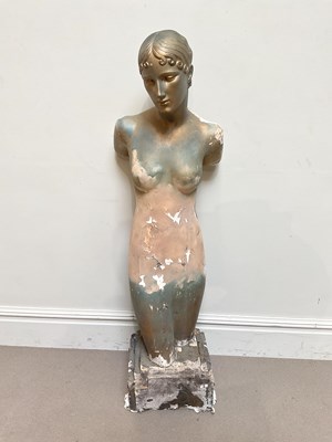 Lot 2322 - An Art Deco style composite mannequin bust, on...