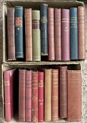 Lot 448 - THE RAILWAY MAGAZINE, nineteen vols, 1910 -...